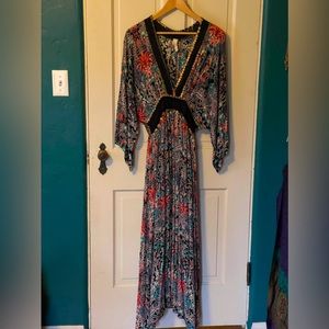 RAGA by Anthropologie Embroidered Maxi Dress